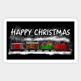 Christmas 2020 Steam Train Locomotive and Wagons Snow Magnet